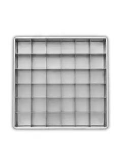 BANDEJA CORTADORA 20X20X2CM 36 BROWNIE 3CM MINI