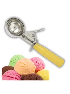 CUCHARA PARA HELADO AMARILLA CAP. 2 OZ WINCO