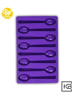 MOLDE DE SILICON CUCHARA MORADO WILTON