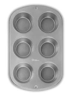MOLDE 6 MUFFINS PLATEADO WILTON