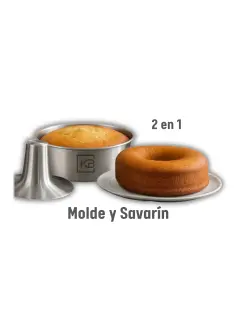 MOLDE 2EN1 16X10CM + SAVARIN ALUMINIO REDONDO