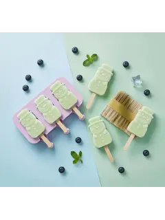 MOLDE PALETA DE SILICON MUÑECO DE NIEVE 3 CAVIDADES -40/230°C