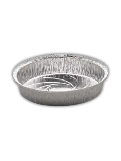 BANDEJA DE ALUMINIO REDONDO 13X8CM SIN TAPA