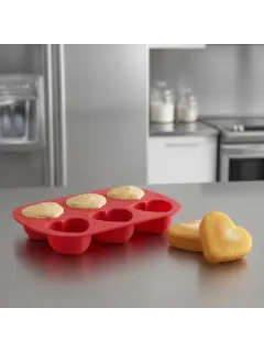 MOLDE DE SILICON CORAZON ROJO WILTON