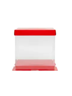 CAJA DE ACETATO ROJA
