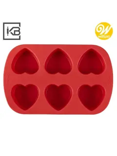 MOLDE DE SILICON CORAZON ROJO WILTON