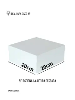 CAJA P/TORTA BLANCA 20X20X10CM
