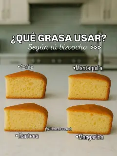&iquest;Qu&eacute; grasa usar para tus bizcochos?