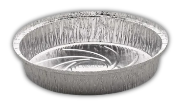 BANDEJA DE ALUMINIO REDONDO 13X8CM SIN TAPA
