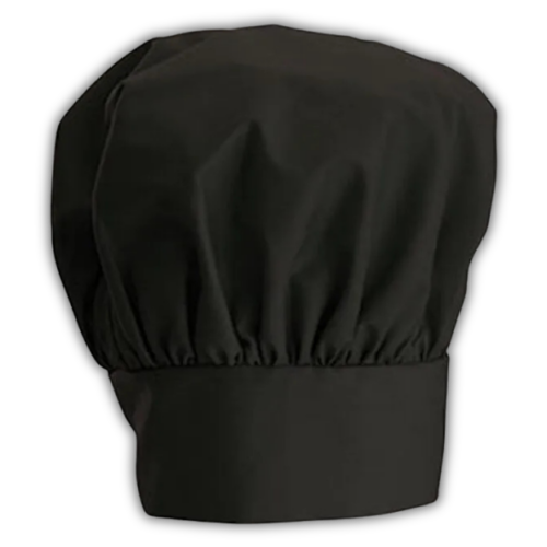 GORRO CHAMPIÑON PARA CHEF NEGRO WINCO