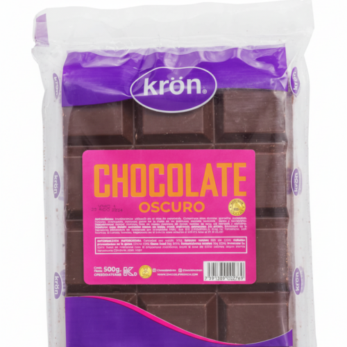 TABLETA CHOCOLATE BITTER 500GR KRON