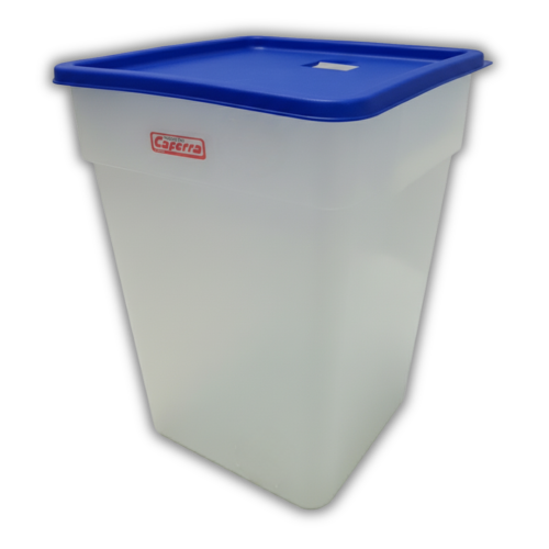 ENVASE TRANSPARENTE C/TAPA 22LT 28.5X40CM CAFERRA