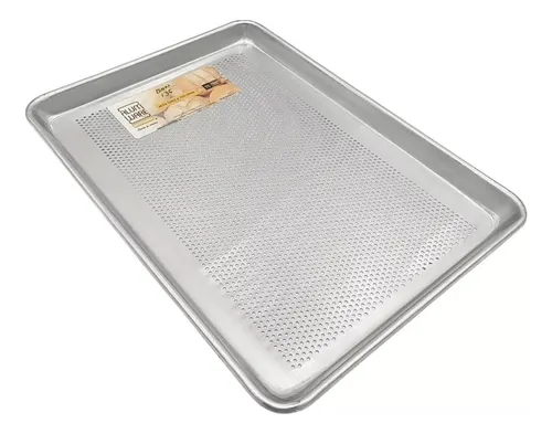 BANDEJA PANADERA PEQUEÑA PERFORADA 33X45CM ALUMWARE