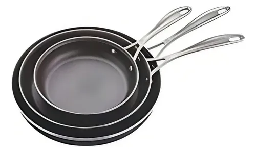 JUEGO DE SARTENES 3PZ NEGROS ANTIADHERENTES ROCCIA