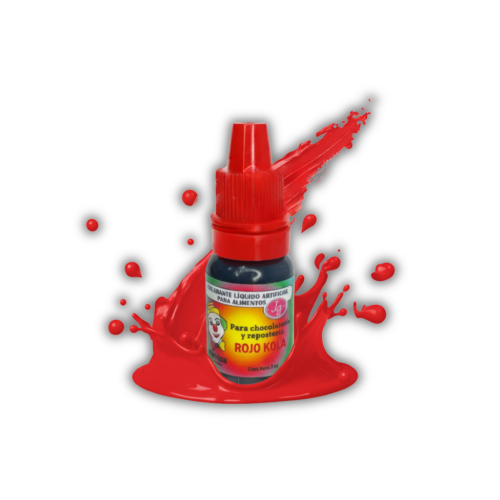 ROJO KOLA 7ML COLORANTE LIQUIDO PAYASITO