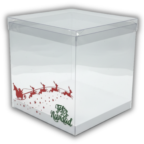 CAJA DE ACETATO NAVIDAD