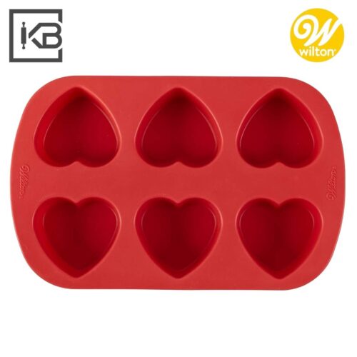 MOLDE DE SILICON CORAZON ROJO WILTON