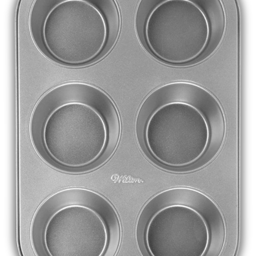 MOLDE 6 MUFFINS PLATEADO WILTON