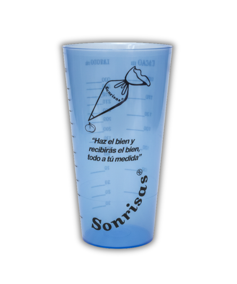 VASO MEDIDOR PLASTICO SONRISAS