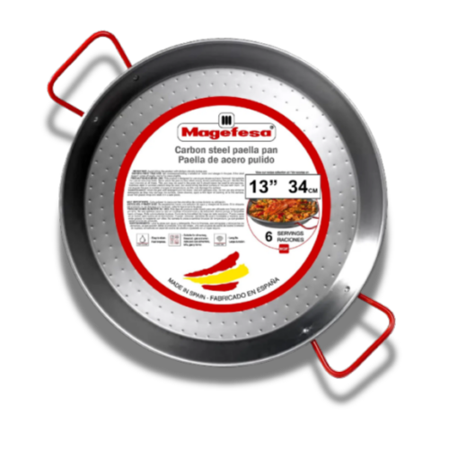 PAELLERA ACERO PULIDO 34CM MAGEFESA