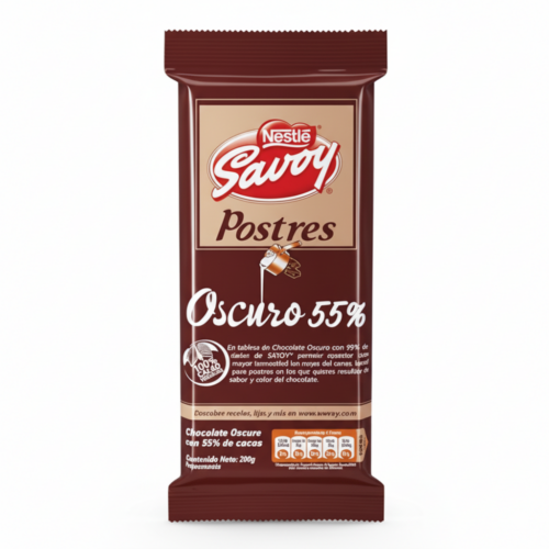 CHOCOLATE 55% SAVOY POSTRES 200GR
