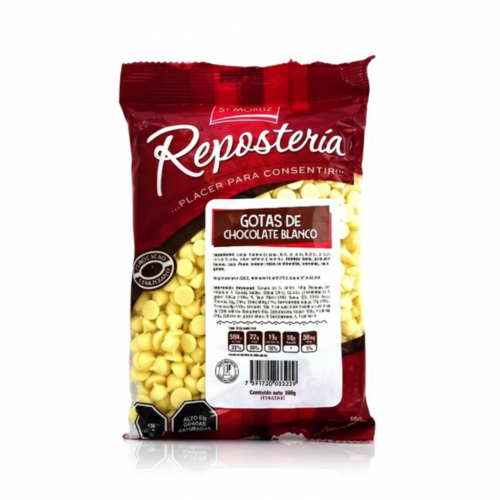 GOTAS CHOCOLATE BLANCO ST MORITZ