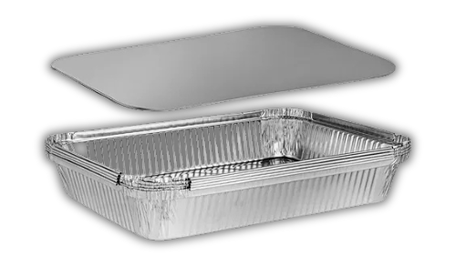 SET 3 BANDEJAS DE ALUMINIO C/TAPA 258X194X57MM SKY